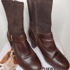 Leather/suede boots